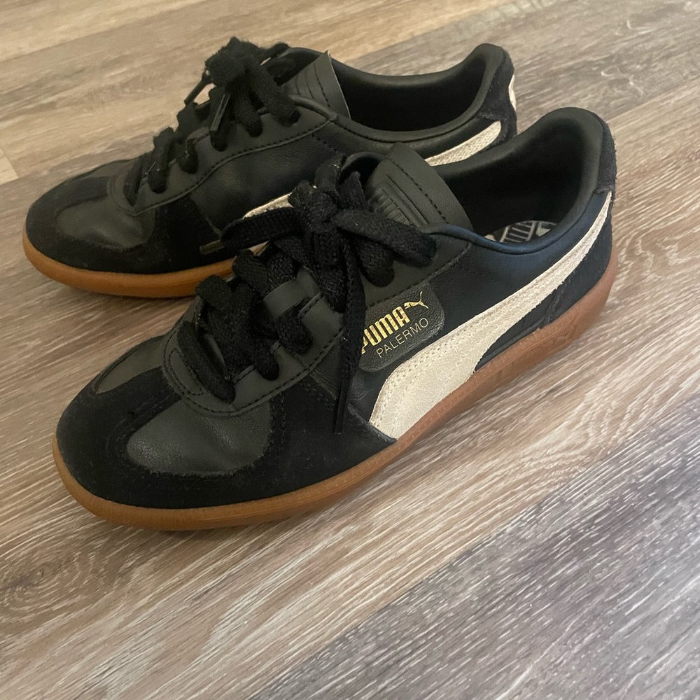 Puma Palermo Black and White Sneakers